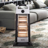Stufa Alogena 3 Elementi Gfk Basso Consumo Oscillante 1200Watt H63 cm