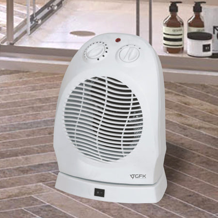 Stufa Termoventilatore Caldo Bagno Oscillante 1000-2000Watt Termostato Regolabile