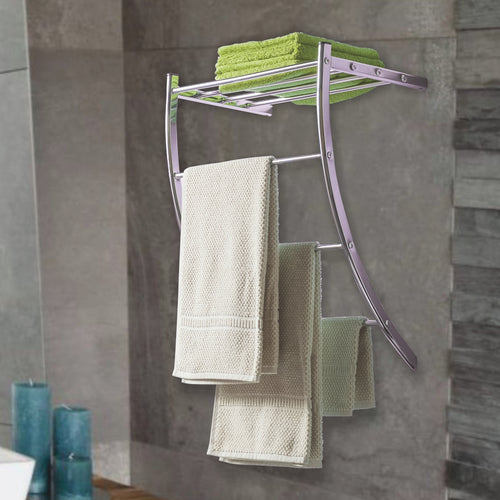 Porta Asciugamani Bagno Mensola da Parete Acciaio 1 Mensola Porta Oggetti Bagno
