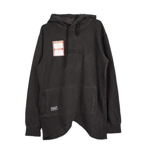 BACKYARD CARTEL Felpa Cappuccio Uomo Wings Hoody Washed Black da uomo