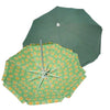 Ombrellone Spiaggia Mare 200cm Palo da 32 mm Snodo Tessuto Polycotone Blu Verde