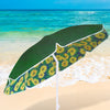 Ombrellone Spiaggia Mare 200cm Palo da 32 mm Snodo Tessuto Polycotone Blu Verde
