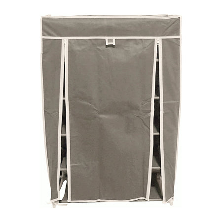 Scarpiera Salvaspazio Struttura Metallo Rivestimento TNT Porta Scarpe Antipolvere Ecrù