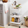 CARRELLO 3 RIPIANI C/RUOTE 42X29 H 78.5 CM Bianco