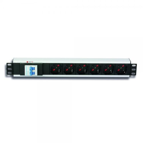 Multipresa 6 Posti da Rack 19'' con Magnetotermico Spina C20 1,5U