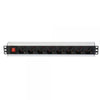 Multipresa 8 Posti da Rack 19'' con Interruttore Spina Italiana Cavo 3 metri 1,5U