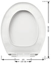 Sedile WC in Polipropilene Made in Italy Copriwater Anatomico in Termoplastica