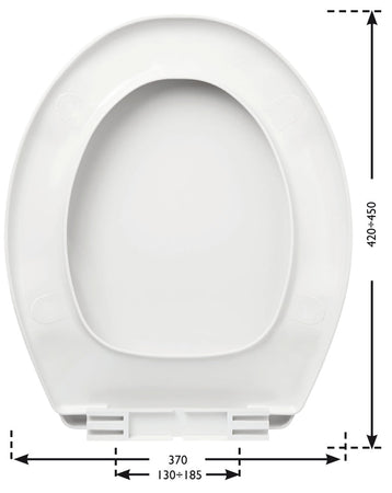 Sedile WC in Polipropilene Made in Italy Copriwater Anatomico in Termoplastica