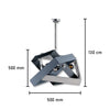 Lampadario Sospensione Metallo verniciato Molly 3 Luci E27 Bianco/Grigio