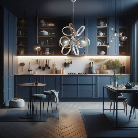 Lampadario Sospensione Metallo verniciato Bolle 3 Luci E14 Bianco/Tortora