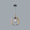 Lampadario Sospensione Metallo Verniciato Stefy  1 luce  E27 Oro/Satinato