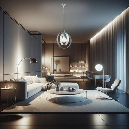 Lampadario Sospensione 1luce Metallo Verniciato Lavorato a Mano Bianco Cromo