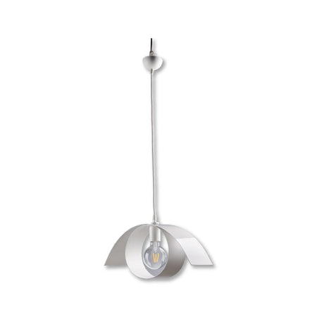 Lampadario Sospensione Metallo Verniciato Gegge 1 luce E27 Bianco
