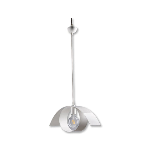 Lampadario Sospensione Metallo Verniciato Gegge 1 luce E27 Bianco