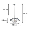 Lampadario Sospensione Metallo Verniciato Gegge  1 luce E27 Bianco/Grigio