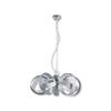 Lampadario Sospensione Metallo Verniciato Valeria  5 luci E14 Bianco/Grigio
