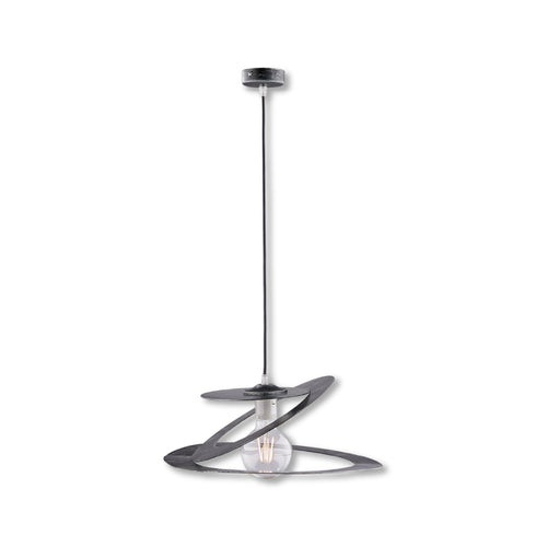 Lampadario a Sospensione Metallo Verniciato Susy 1 luce Nero/Argento