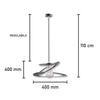 Lampadario a Sospensione Metallo Verniciato Susy 1 luce Nero/Argento
