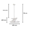 Lampadario Sospensione  Metallo Verniciato  1 luce E27 Bianco/Oro