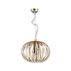 Lampadario Sospensione Metallo Cromato Ginevra  1 luce E27 Oro