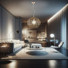 Lampadario Sospensione Metallo Cromato Ginevra  1 luce E27 Oro