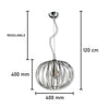 Lampadario Sospensione Metallo Cromato Ginevra 1 luce E27 Cromo