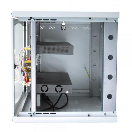 Armadio Rack 19'' a muro 10 unità sezione unica prof. 500mm Nero