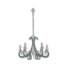 Lampadario Sospensione Metallo Verniciato Camilla 5 luci E14 Bianco/Grigio