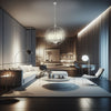 Lampadario Sospensione Metallo Circolare Samira 6 luci E14 Bianco/Oro