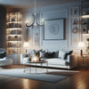 Lampadario Sospensione Metallo Verniciato Camilla 3 luci  E14 Bianco/Nero