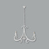 Lampadario Sospensione Metallo Verniciato Camilla  3 Luci E14 Bianco
