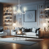 Lampadario Sospensione Metallo Verniciato Camilla  3 Luci E14 Bianco