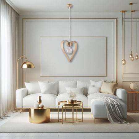 Lampadario Sospensione Metallo Colorato Lavorato a Mano 1luce E27 57W Tortora