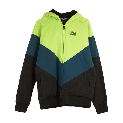 DOLLY NOIRE Felpa Cappuccio Zip Uomo Da Vinci Fluo Green/navy/black da uomo