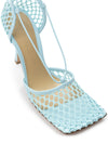 Bottega Veneta Sandali Rete Stretch in Azzurro da donna