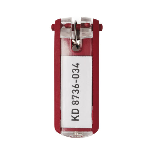 Scatola 6 Portachiavi Key Clip Rosso Durable