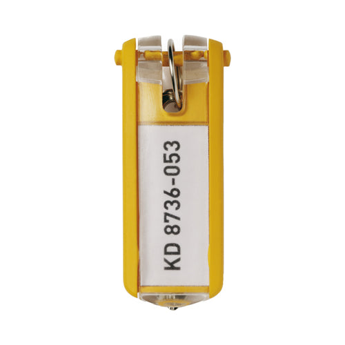 Scatola 6 Portachiavi Key Clip Giallo Durable