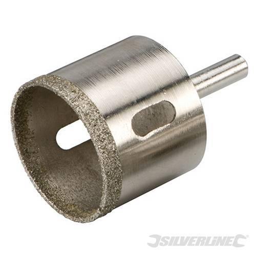 Sega a tazza diamantata per forare piastrelle , vetro, marmo, ardesia e gres porcellanato varie mis. silverline