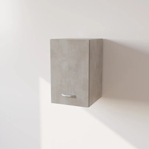 Pensile in Legno Nobilitato di Colore Cemento con un Anta altezza 48 cm