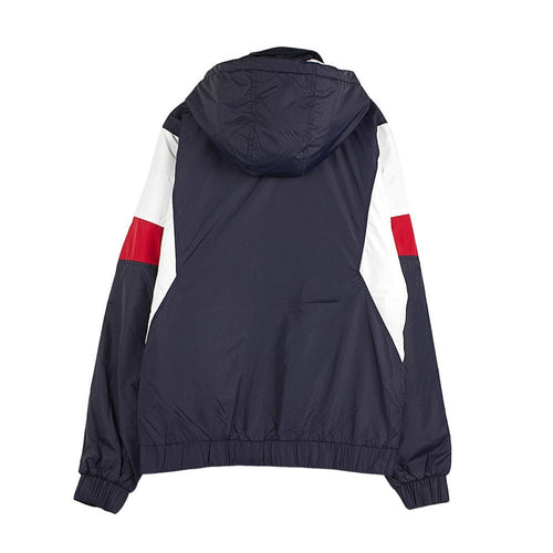 URBAN CLASSICS Giaccone Infilabile Uomo 3 Tone Pull Over Navy/white/fire Red da uomo