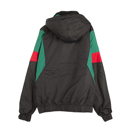 URBAN CLASSICS Giaccone Infilabile Uomo 3 Tone Pull Over Black/green/fire Red da uomo