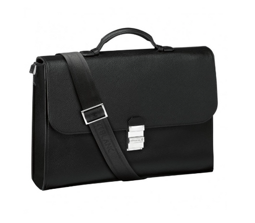 MontBlanc - Borsa con tracolla in pelle nera