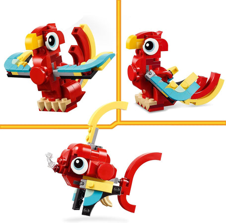 Lego Creator - 3 in 1 Drago rosso 31145