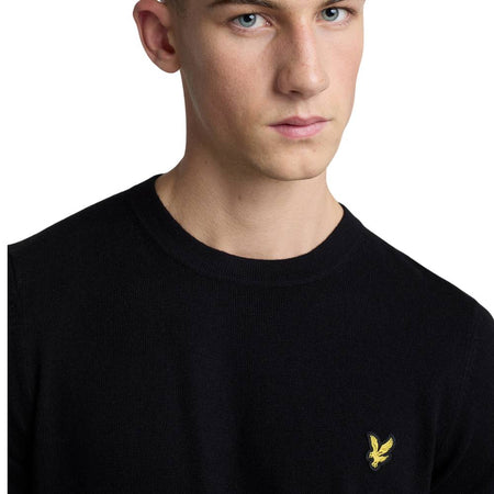 Lyle & Scott pullover merino nero KN2110VC