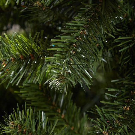 Albero Di Natale 210cm Rami Pino Verde Super Folto Base A Croce In Metallo