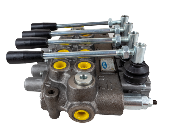 Distributore oleodinamico Ama a 4 leve doppio effetto - 40L