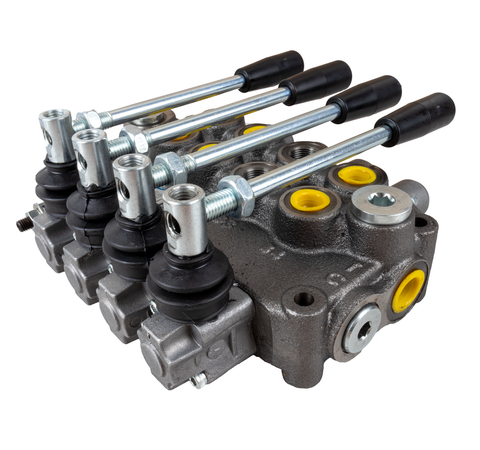 Distributore oleodinamico Ama a 4 leve doppio effetto - 40L