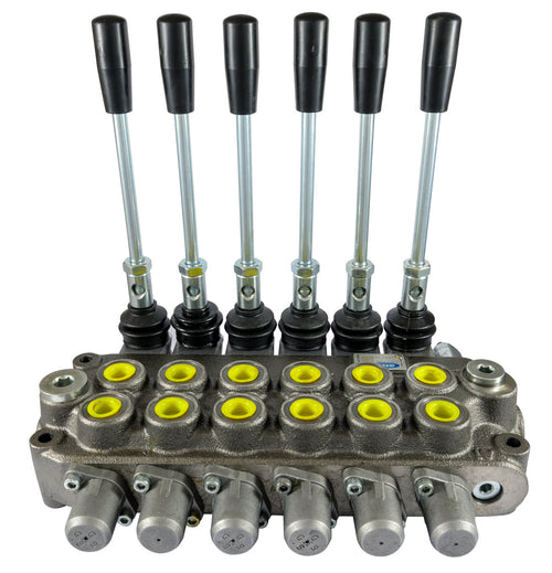 Distributore idraulico da 3/8 a 6 leve doppio effetto 40L