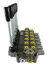Distributore idraulico da 3/8 a 6 leve doppio effetto 40L