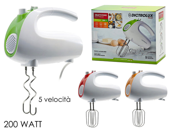 Sbattitore 200W 5 Velocità 3 Assortimenti